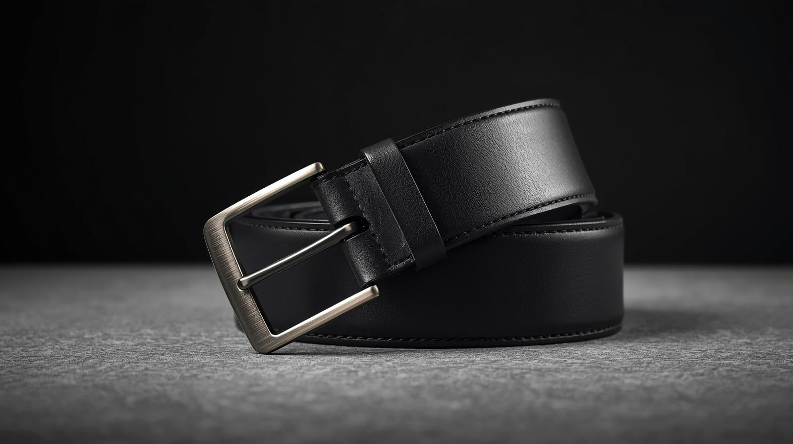 Premium Leather Belt — Black
